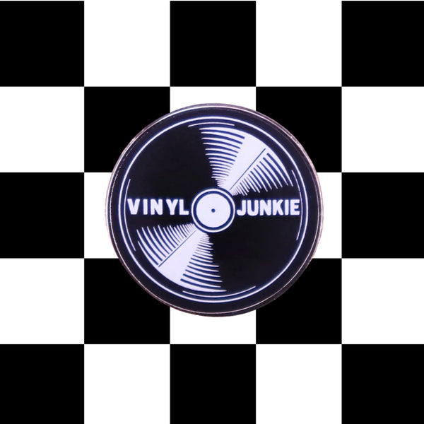 Vinyl Junkie Enamel Pin