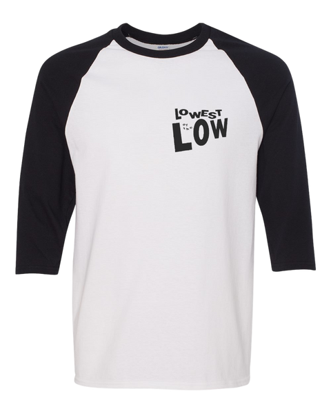 Unisex White w/ Black Sleeve Baseball T-Shirt